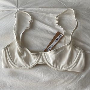 SKIMS Cotton Logo Underwire Bra